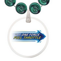 Racing Tire Shaped Mardi Gras Beads with Decal on Disk